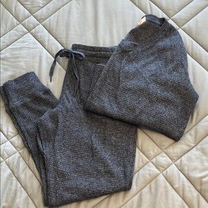Blue Charcoal Women's Knit Pajama Set